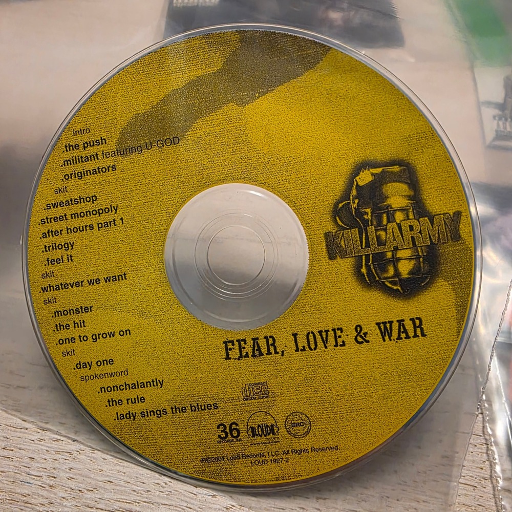 Rare Killarmy Fear Love & War CD Wu-Tang Clan Underground Loud Records 2001